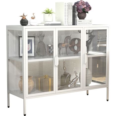 Credenza per espositori in vetro in acciaio Floka L 80x110x35 - VCM