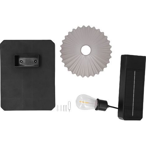 Wireless LED solar outdoor wall light, decorative lamp for porch, patio, fence, yard, front door, staircase (1/5)