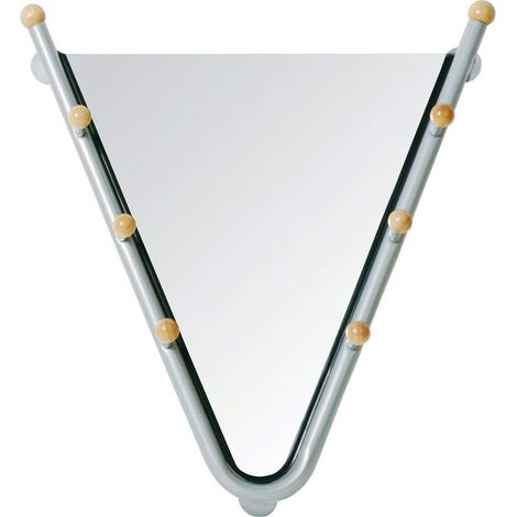 Miroir alu, métal, Miroir - Dim.: L 62 x H 67 x P 15 cm, Style: Modern
