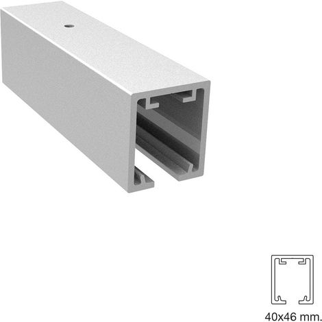 Guia STAR XL Alu. Anodizado Plata Mate 2Mts