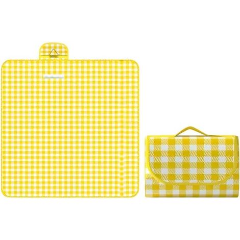 Grande coperta da picnic 200 x 200 cm, tappetino da campeggio impermeabile con pratica maniglia per il trasporto, telo mare pieghevole e tappeto da esterno per mercatini delle pulci, Dr. (1/5)