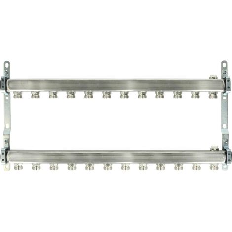 Collecteur pour radiateur 12 circuits 1’’ acier inoxydable