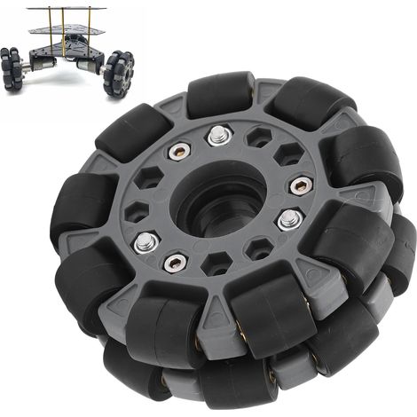 Roue Omni Directionale Double 100mm en Plastique pour Robot Plateforme, Capacité 20KG - Réf. 14049 (1/5)