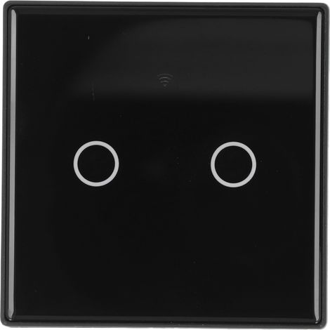 2-fach WLAN-Touch-Wandschalter 100–250 V, 1000 W, 2,4 GHz, Drahtlose Lichtsteuerung für Beleuchtung, Tuya-kompatibel, Smart Home (1/5)