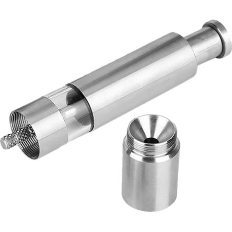 Moulin à Poivre Manuel Rechargeable Bouton Poussoir en Acier Main (1/5)