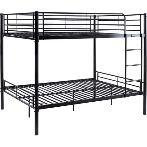 Litera doble "Adam" - Somier incluido - 140 x 190 cm - Negro (1/4)