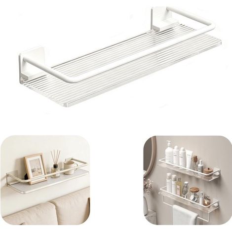 Étagère murale 30 x 10 cm - support de rangement pour salle de bain et cuisine (1/5)