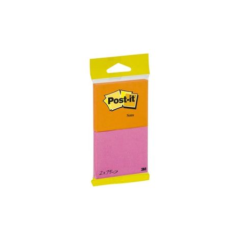 POST-IT Haftnotizen – Orange und Pink, 2 Blöcke