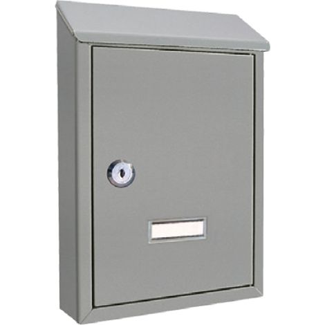 CASSETTA POSTALE 'NINFEA' cm 20,5 x 6,8 x H.30 - grigio argento  - KASART