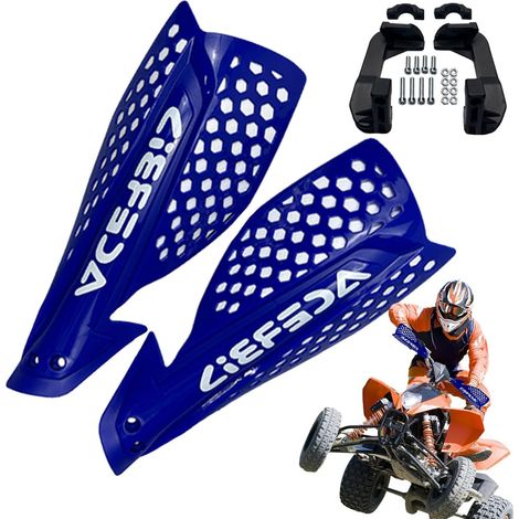 Protège-mains pour motocross - Universel - Pour quad ATV et tout-terrain - Matériau durable avec système de montage stable - Protections efficaces contre la saleté et les pierres