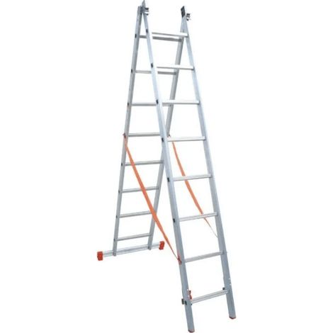 FACAL - Échelle transformable aluminium 2 plans Génia – Longueur 3 à 6 m - Longueur déployée 4,42 m