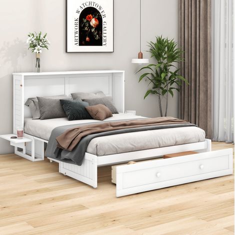 Schrankbett mit Schublade 140x200 aus Kiefernholz OKMYHOME (1/5)