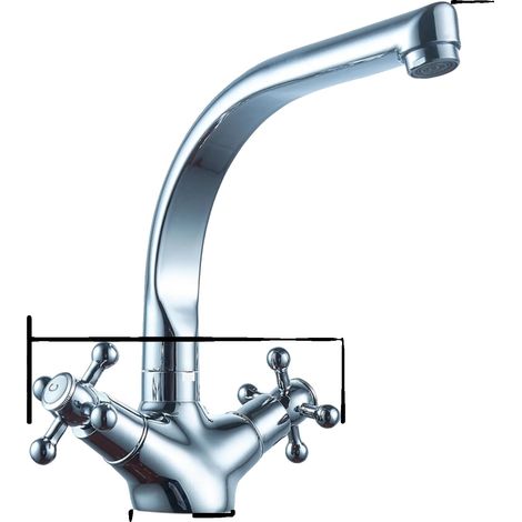 Grifo para lavabo de baño, construcción de metal resistente, diseño moderno, color plata. (1/2)