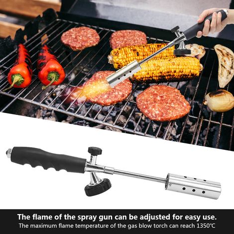 Chalumeau à gaz portable, pistolet à flamme réglable haute température 1350℃ pour barbecue (1/5)
