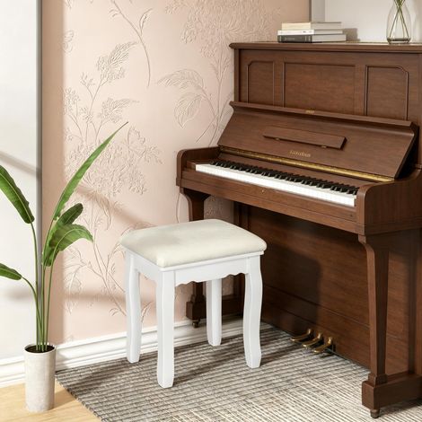 Tabouret à chaussures, tabouret de piano, tabouret de coiffeuse chic, tabouret de toilette rembourré, tabouret de chambre (uniquement avec 1 tabouret de coiffeuse) (1/5)