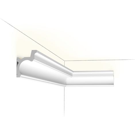 Orac – Corniche classique C328 2000mm x 90mm – Purotouch® prétraité blanc mat – Éclairage indirect élégant pour intérieur (1/5)