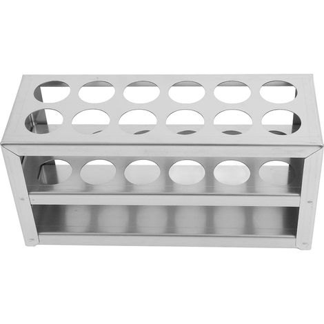 Support Porte-tubes à Essai en Acier Inoxydable 12 Trous, Portable et Résistant, pour Inspection en Laboratoire, Compatible Tubes ≤ 21 Mm de Diamètre (1/5)