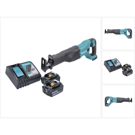 Sierra de sable sin cable Makita DJR 186 RG 18 V + 2 baterías de 6,0 Ah + cargador