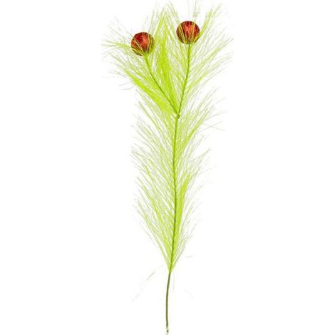 1 grüner Dekozweig, blauer Stern, künstliches Pampasgras, Elfenkugel, Innendekoration (1/5)
