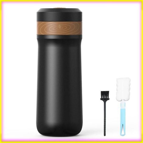 keenso tasse de presse française Cafetière à presse française pour voyage, filtre à 2 couches, electromenager cafetiere Noir (1/5)