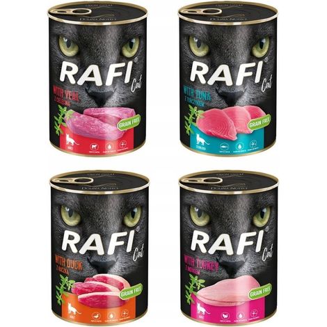 RAFI CAN PATE PER GATTI, MISTO DI 4 GUSTI, 24 X 400 G