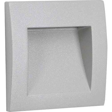 Forlight Face - Applique Ext. Encastrable LED 3.3W et 142lm avec Blanc Neutre 4000K. Diamètre 9cm. Structure en Aluminium. Usage Extérieur IP65. Coloris Gris (1/4)