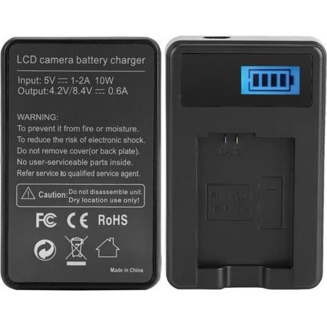 Caricabatterie LCD semplice NP-FW50 per fotocamere Sony Alpha A6000 A6300 A6500 A7r A7 (1/4)