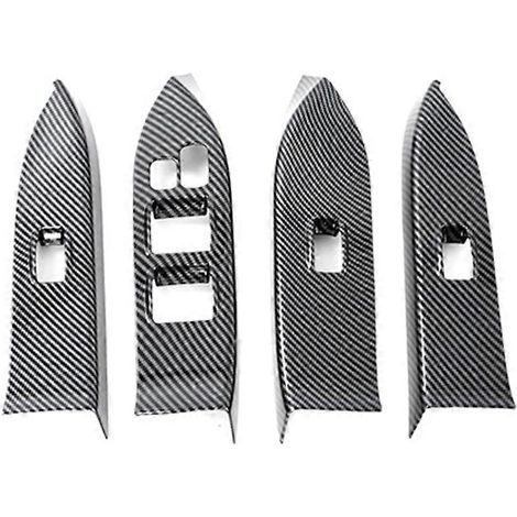 Cache-bouton de lève-vitre en fibre de carbone pour Mitsubishi Pajero 2007-2019 (1/5)