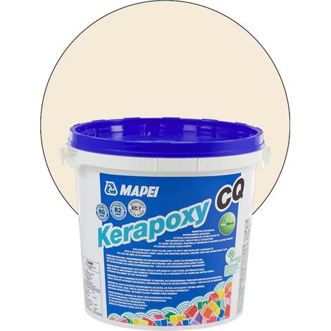 Mapei – Mortier époxy KERAPOXY CQ 130 Jasmin – 3 kg – Anti-acide et anti-moisissures – Mise en oeuvre rapide – Excellentes résistances chimiques (1/4)