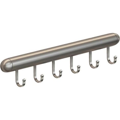 Barre de cuisine murale avec crochets pour ustensiles, torchons et casseroles – Compatible avec les fixations standard (1/5)