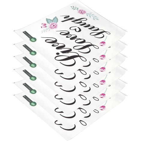 6 Autocollants Muraux Lettres Anglaises Décoratifs pour Salon Chambre à Coucher (1/5)