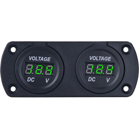 Voltímetro digital LED dual de 6-35 V para automóviles, camiones, SUV, barcos y embarcaciones de 12/24 V. (1/5)