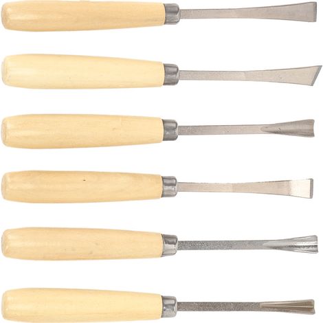 Ensemble de 6 ciseaux à bois, outil de sculpture et de gravure (1/5)