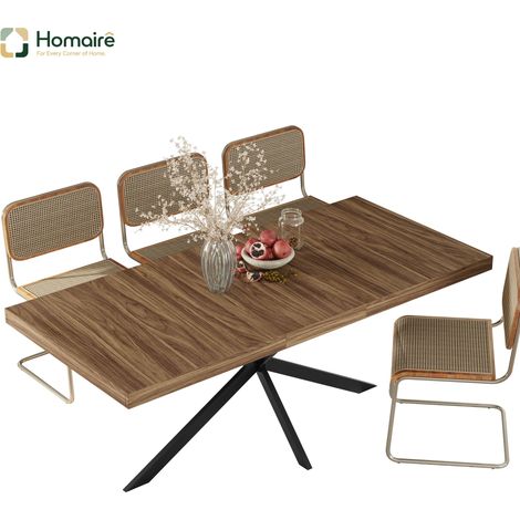 Ausziehbarer Esstisch, Walnuss, MDF 180 x 80 x 76 cm HOMAIRE (1/5)