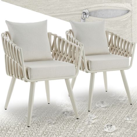 Chaise en aluminium au u motif cordé capacité de charge : 120 kg