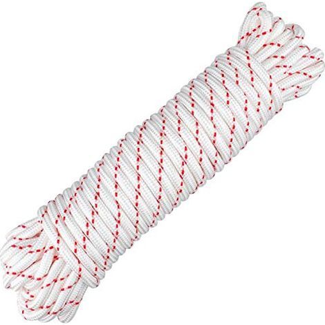 1 Nylonseil, 8 mm, 20 m, Polypropylen, Bruchlast 680 kg, Camping, Bootfahren, Gartenarbeit (1/5)