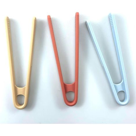 3 pinces en silicone mini, poignée ergonomique, pinces colorées pour collations, glaçons et bonbons, idéales pour enfants et cuisine familiale (1/5)