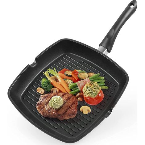 Non-Stick Square Aluminium Grill Pan 28 cm x 28 cm (1/5)