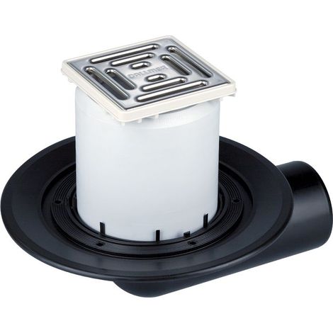 Dallmer Balkonablauf 83 E, 100x100mm, DN 70, ABS/PP/Edelstahl, 830111 (1/2)