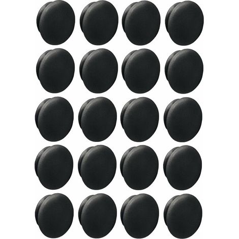 – Lot de 20 bouchons plastiques noirs 10mm x 13mm – Protection cache vis universel – Pour applications variées (1/2)