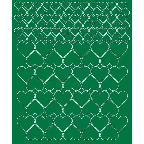 Pegatinas de corazón para casco de bicicleta, 116 unidades, color verde mate.