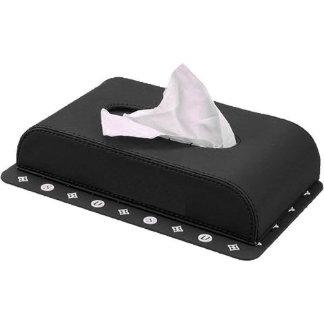 Porte-boîte à mouchoirs en cuir noir avec interrupteur magnétique pour essuie-tout, remplacement pour Mazda CX-5 CX-4 (1/5)