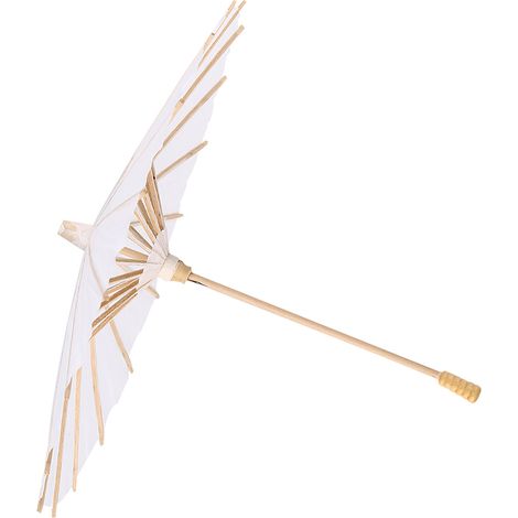Parasol en papier blanc décoratif pour école déco photo 30cm (1/5)
