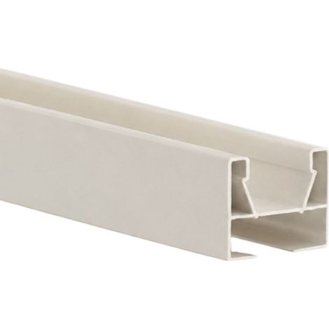Guida di scorrimento superiore fino a 150 cm per porte scorrevoli in pvc Avorio