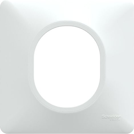 Placa única Ovalis, SCHNEIDER ELECTRIC, blanca SCHNEIDER ELECTRIC (1/5)