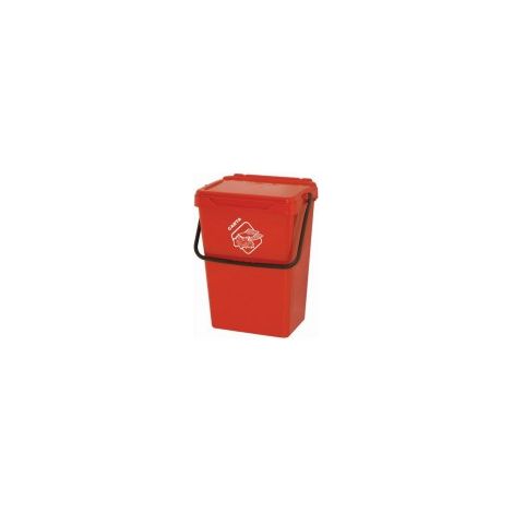 SECCHIO CON COPERCHIO ROSSO LT 35