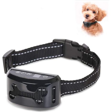 Collier anti-aboiements, entièrement automatique, dressage de chien, capteur, écran LCD, reconnaissance automatique des aboiements, rechargeable, étanche IP67