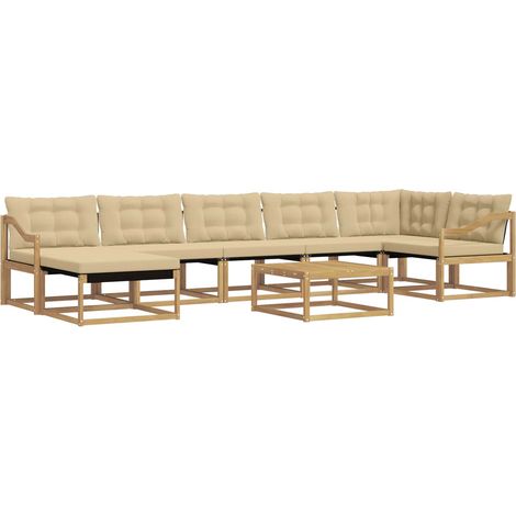 Conjunto de sofás de exterior 8 pcs y Beige 79 x 79 x 37 cm vidaXL (1/5)