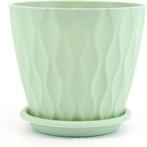 Estas macetas con orificios de drenaje son perfectas para cultivar orquídeas, hierbas y otras plantas pequeñas. Verdes, juego de 5. (1/5)