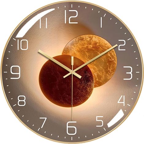Orologio da parete, Axroad Mall, Orologio da parete decorativo con design silenzioso, alimentato a batteria, semplice, elegante, al quarzo, stile nordico, per soggiorno, sala da pranzo, camera dei bam (1/5)
